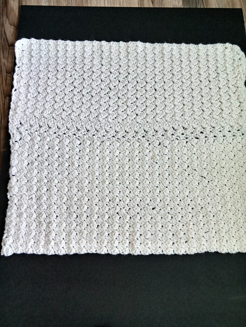 Handmade White Crochet Blanket